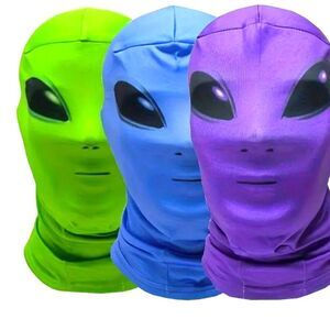 Set of 3 alien masks for costume party. New with tags.